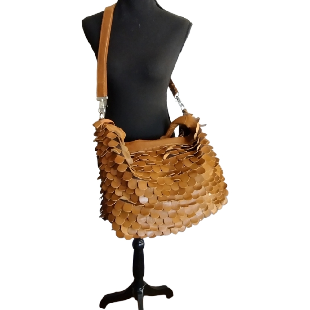 Ameri Leather Unique Tote Crossbody Hobo Bag Over… - image 1